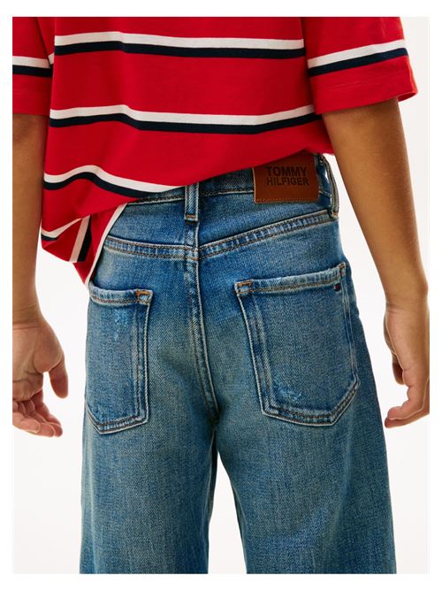 baggy mid blue destruction jeans TOMMY HILFIGER | KB0KB102221CF